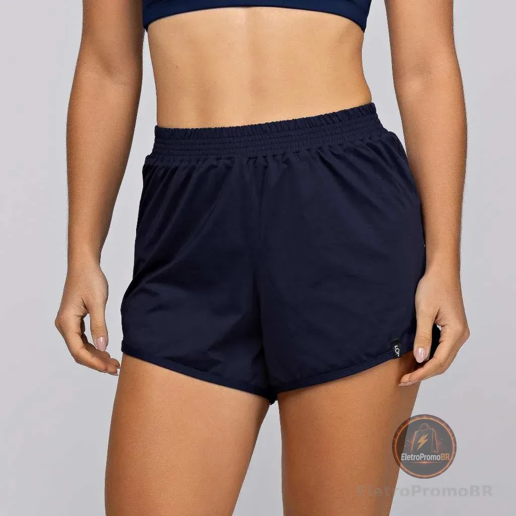 Short Corrida Soltinho Poliamida Feminino Fresquinho Academia Caminhada