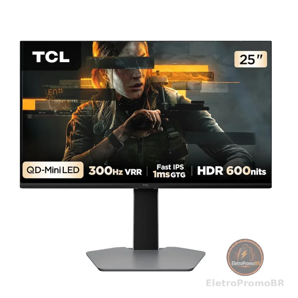 Monitor Gamer 25 Full HD 25G64 QD-Mini LED 300Hz 1ms FreeSync Premium TCL