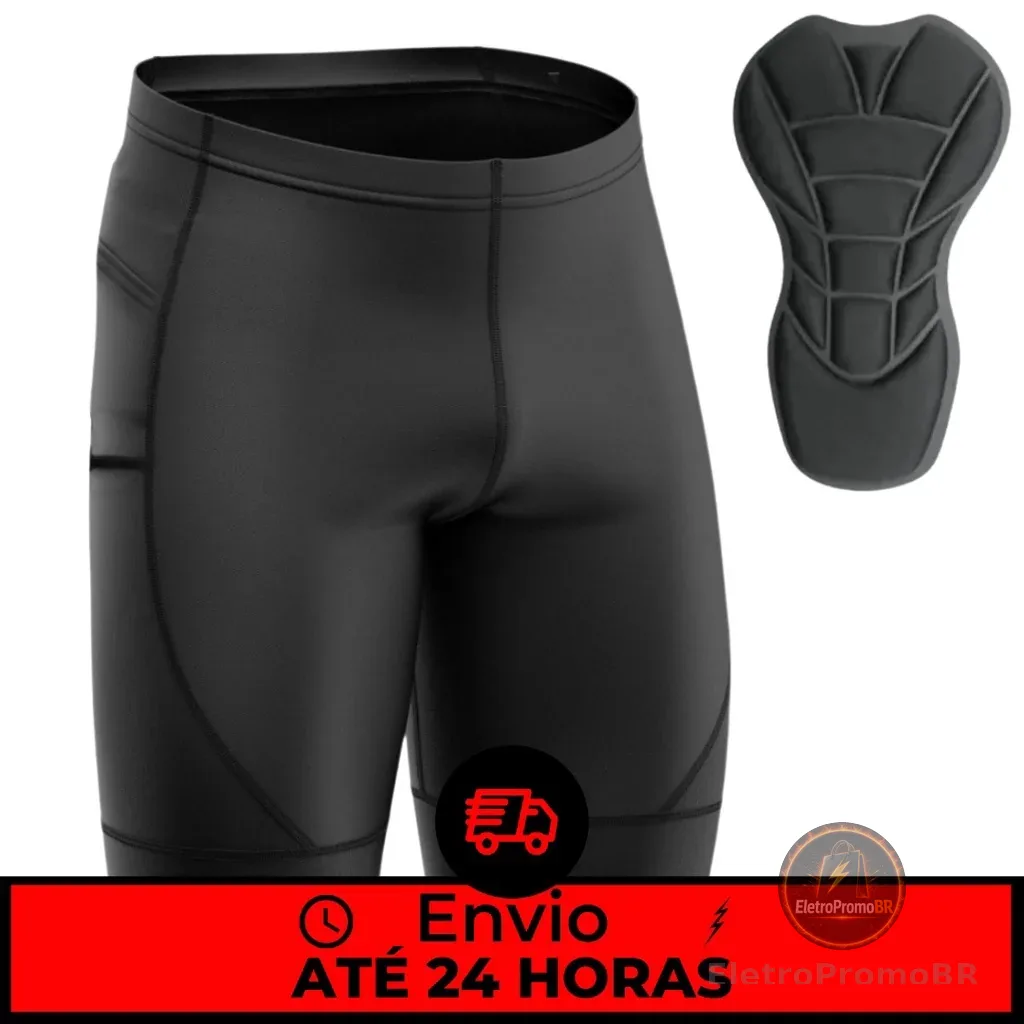 Bermuda Ciclismo Masculina Forro De Espuma Way Bike Pedal Short Almofadado Acolchoado Para Ciclista