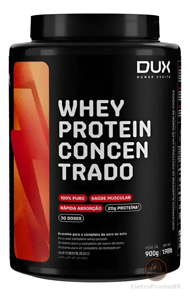 Whey Protein Concentrado 900g Dux Nutrition Sabor Doce De Leite