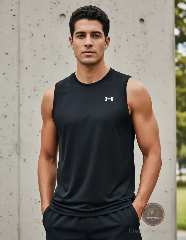 Regata Masculina Treino Academia Under Armour Tech Tank Preto M