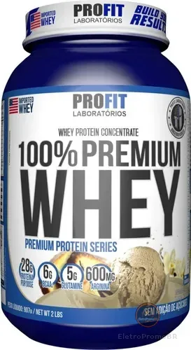 100% Whey Premium - 907g Baunilha - Profit