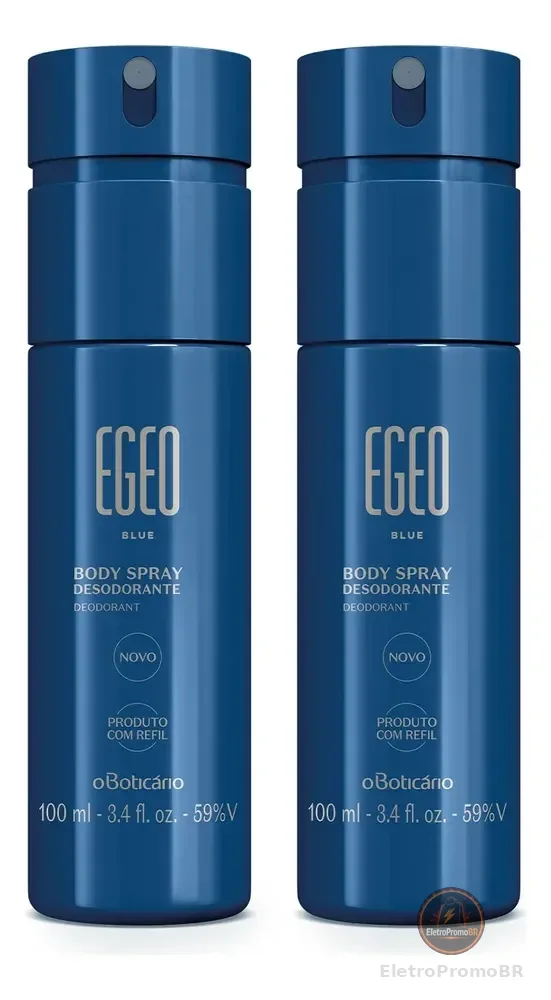 Combo Desodorante Body Spray Egeo Blue 100ml (2 Unidades)