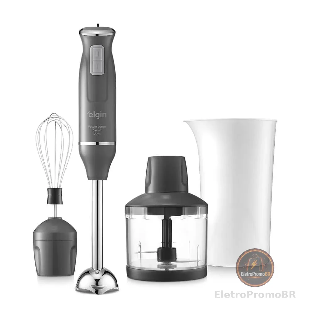 Mixer Power Inox 3 em 1 600W Elgin Lunar 110V - Mixer, triturador e batedor