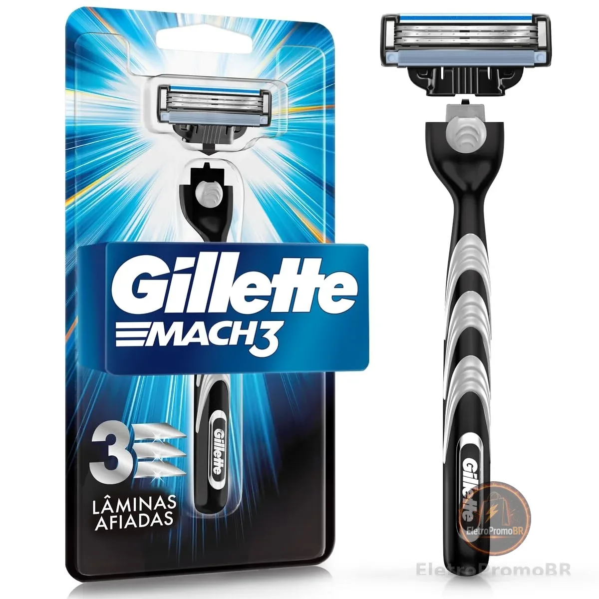 Gillette Mach3 Aparelho de Barbear com 3 Lâminas 1 Unidade