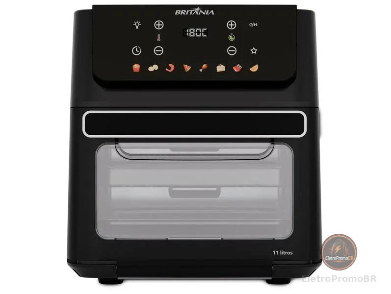 Fritadeira Air Fryer Oven Britânia BAF11 11L Preto Fosco