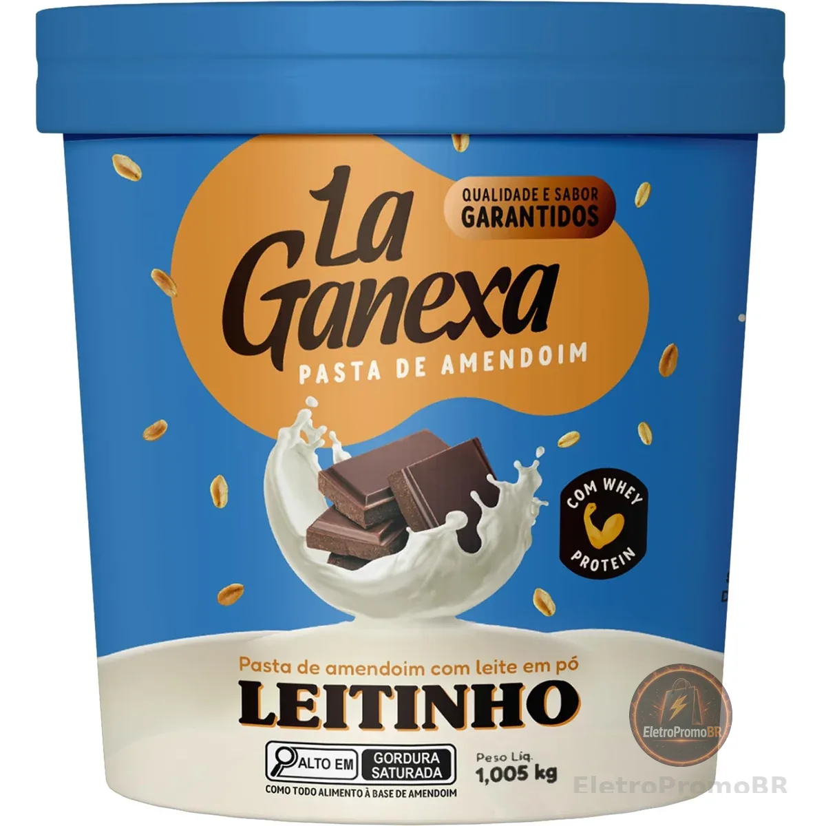 Pasta de Amendoim Leitinho com Whey Protein 1kg La Ganexa