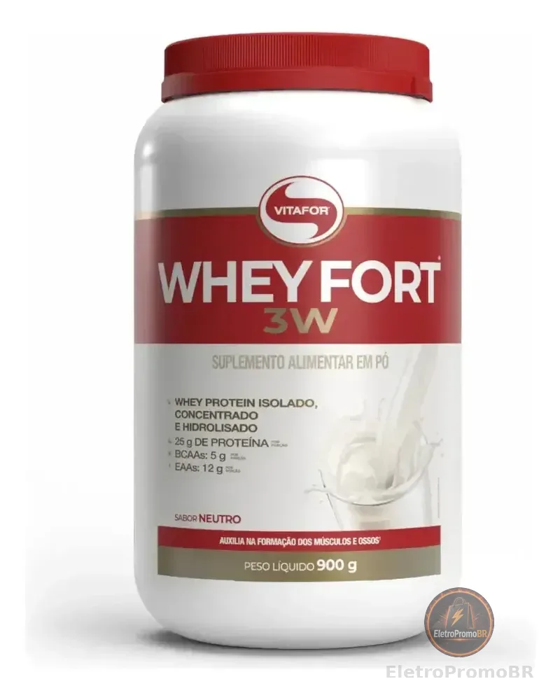 Whey Fort 3w Neutro 900g Vitafor