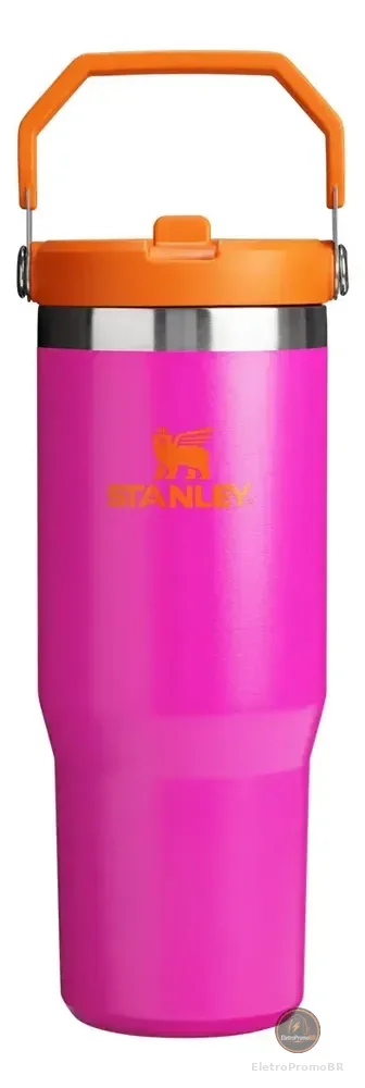 Garrafa Térmica Stanley Tumbler Flip Straw Vivid Violet 887ml