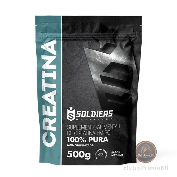 Creatina Monohidratada 500g - 100% Pura Importada - Soldiers Nutrition
