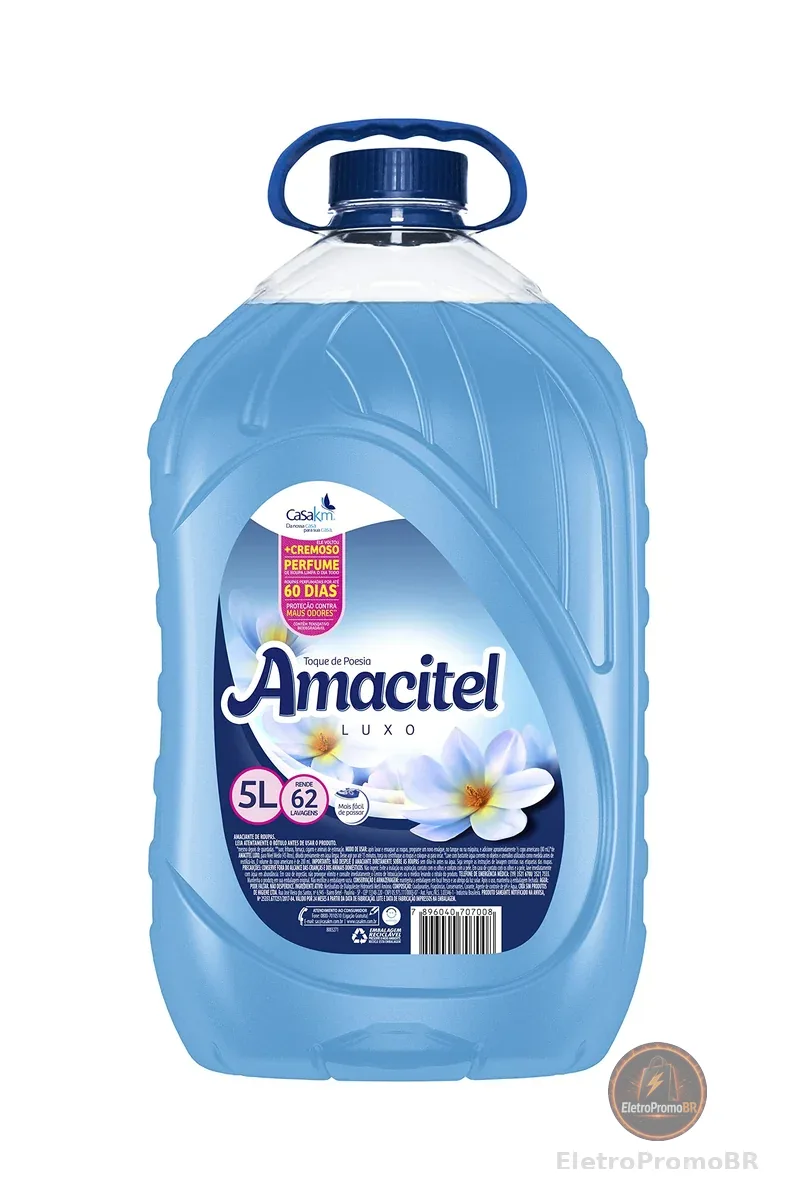 Casa Km Amaciante Amacitel Luxo Toque De Poesia 5 L (Pacote De 1)