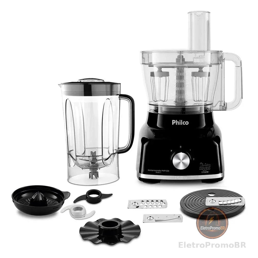 Multiprocessador, Pmp1600p, 1700W, Preto, 127v, Philco