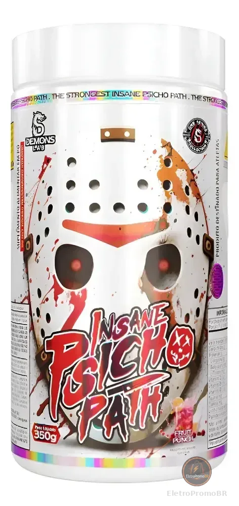 Pre Treino Insane Psicho Path 350g Fruit Punch - Demons Lab Sem Sabor