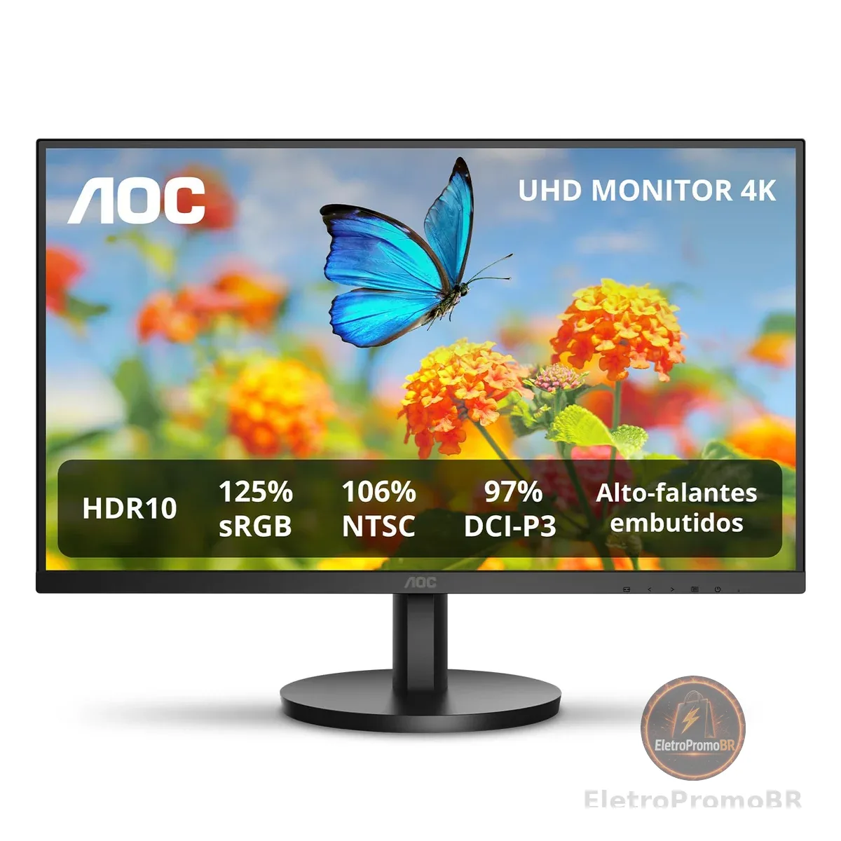 Monitor AOC 27" 4K IPS 106% NTSC 97% DCI-P3 Speakers U27B3A