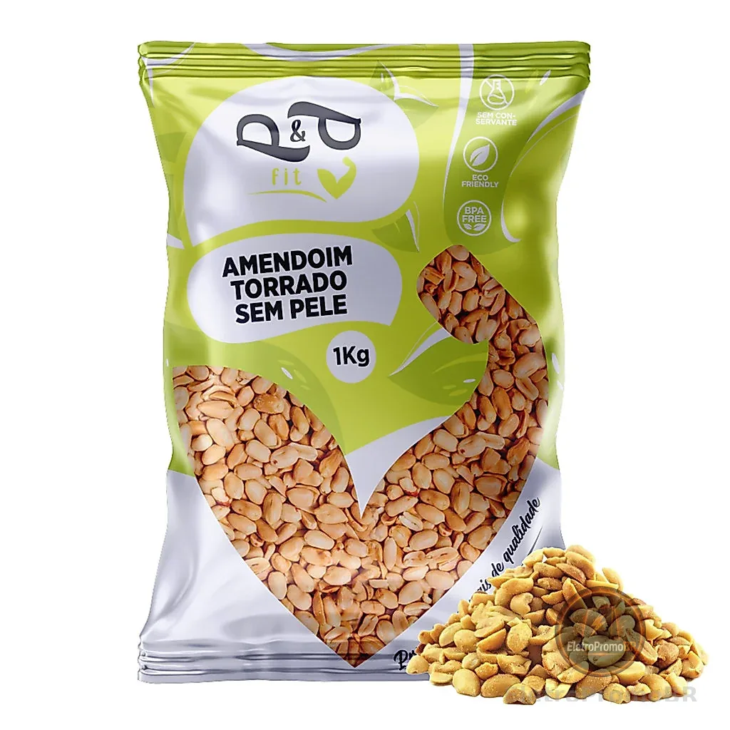 Amendoim Torrado Sem Sal 1Kg - P&P
