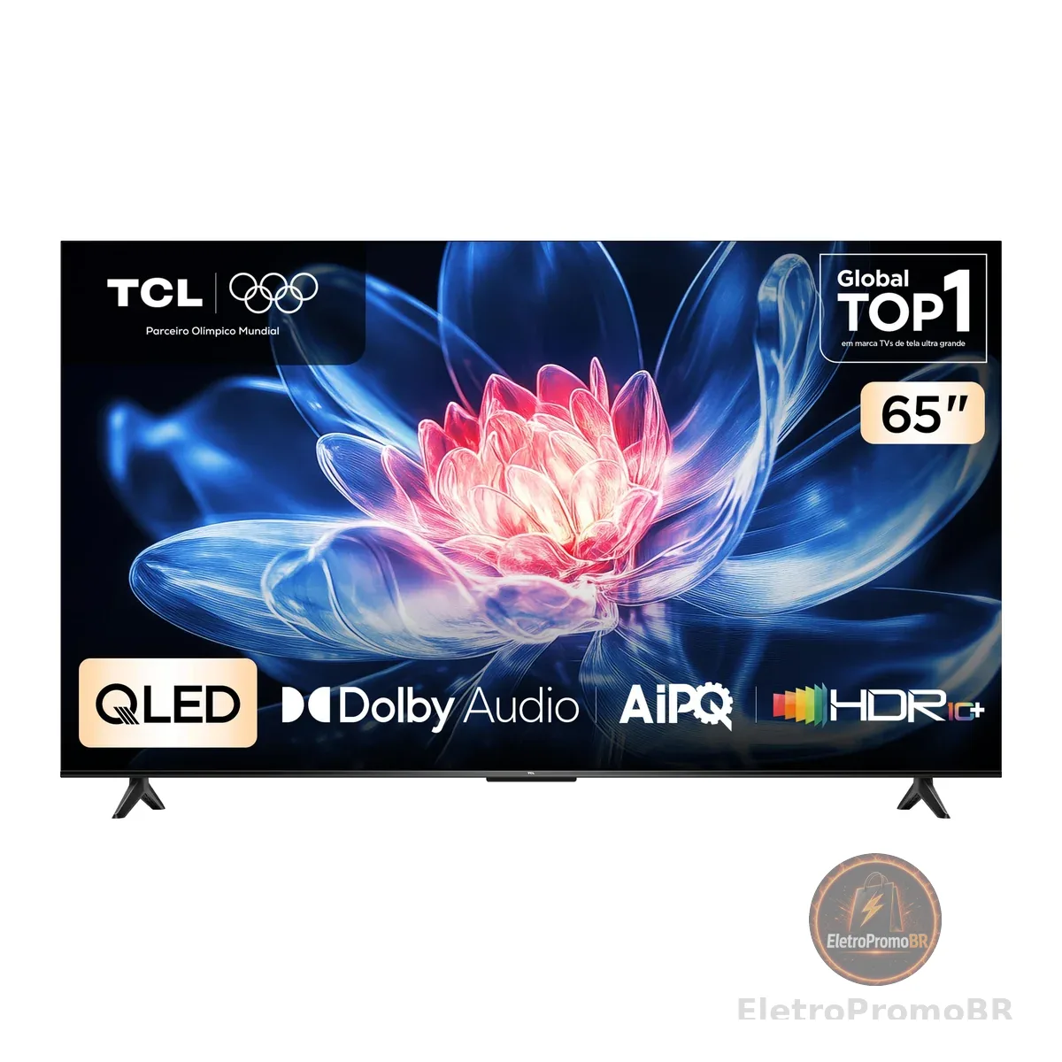Smart TV TCL 65 Polegadas QLED 4K T6C WiFi Bluetooth Google TV Tela HVA e HDR10+ 65T6C