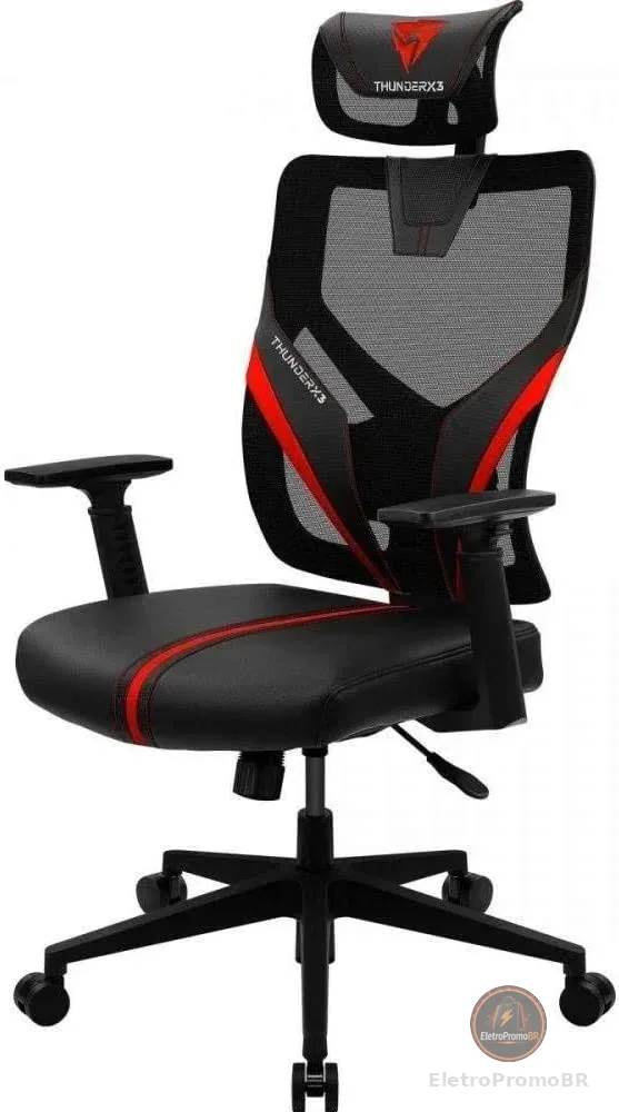 Cadeira Ergonômica Yama1 Vermelha ThunderX3