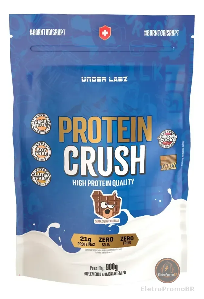 Whey Protein Crush Refil 900g Under Labz Sabor Chocobear Chocobear