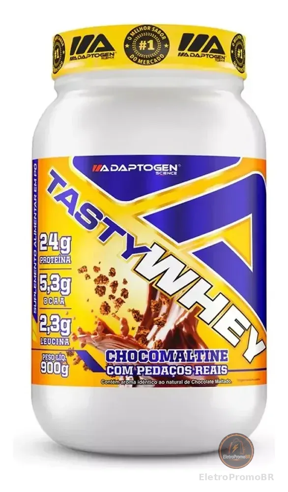 Tasty Whey Gourmet 900g - Adaptogen Science Em Pó Sabor Choco Maltine