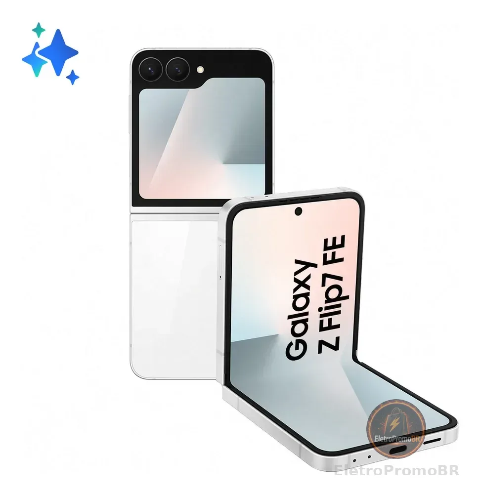 Samsung Galaxy Z Flip7 FE 128GB 8GB RAM Tela 6,7" Branco