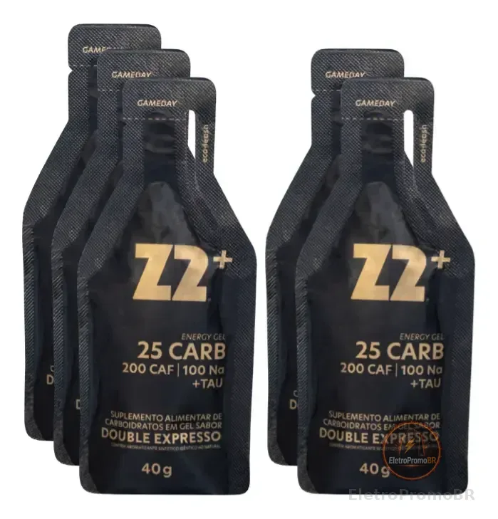 Energy Gel Z2+ Double Expresso Gameday com Cafeína 5 unidades sachê 40g