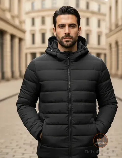 Jaqueta Puffer De Frio Intenso Blusa Impermeável Inverno