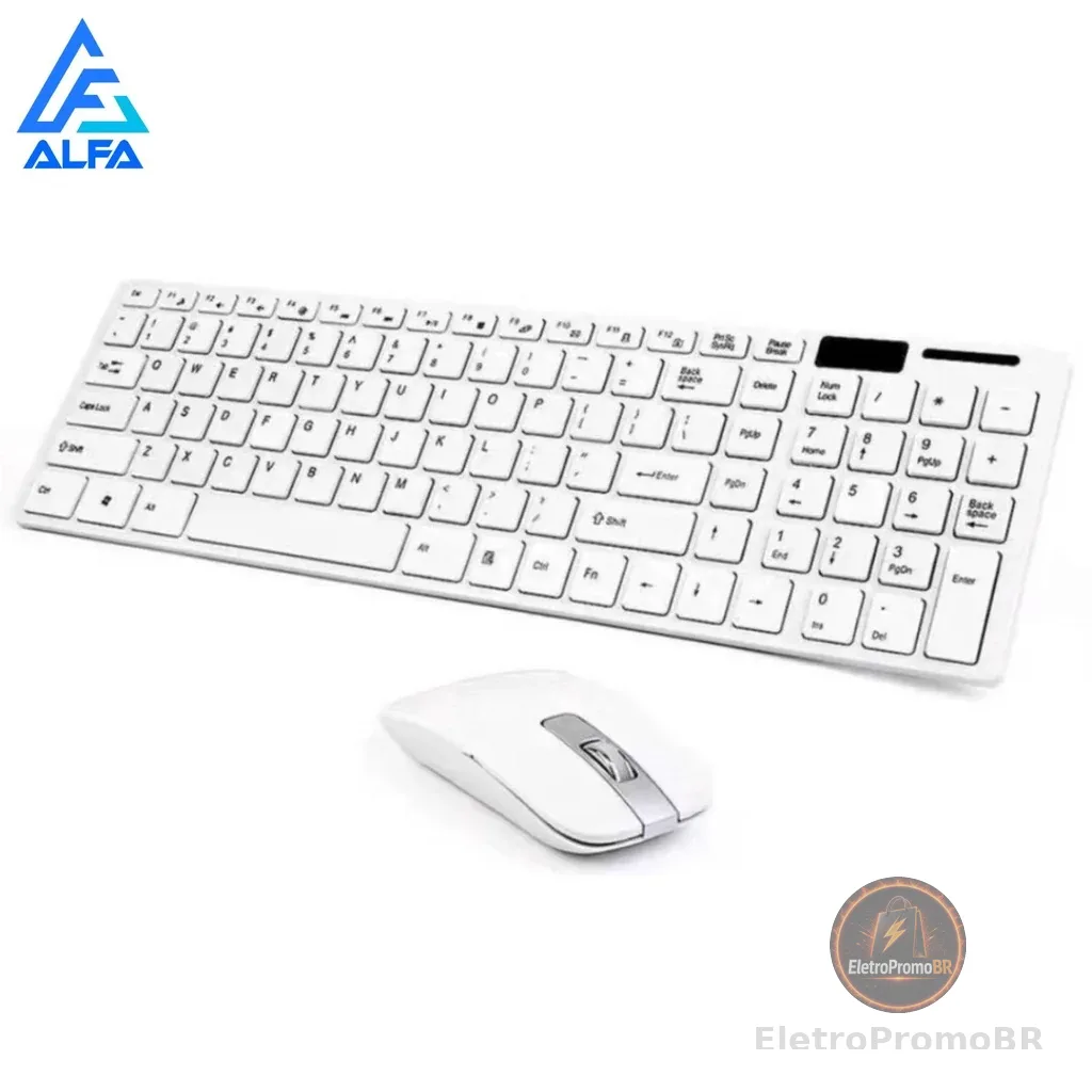 Kit K06 Teclado E Mouse Sem Fio 2.4ghz 3200dpi Óptico