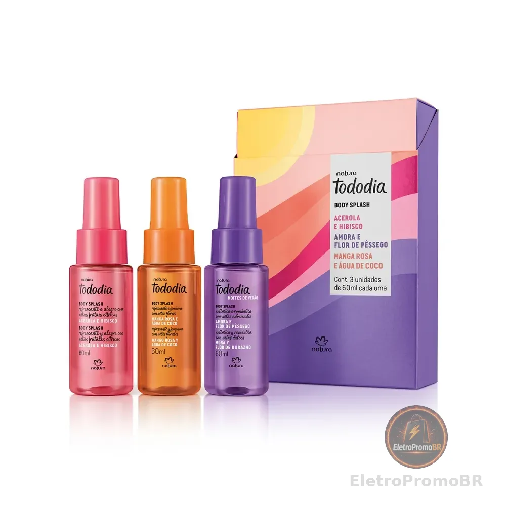 Kit Natura Tododia Body Splash Miniaturas Verão (3 Unidades)
