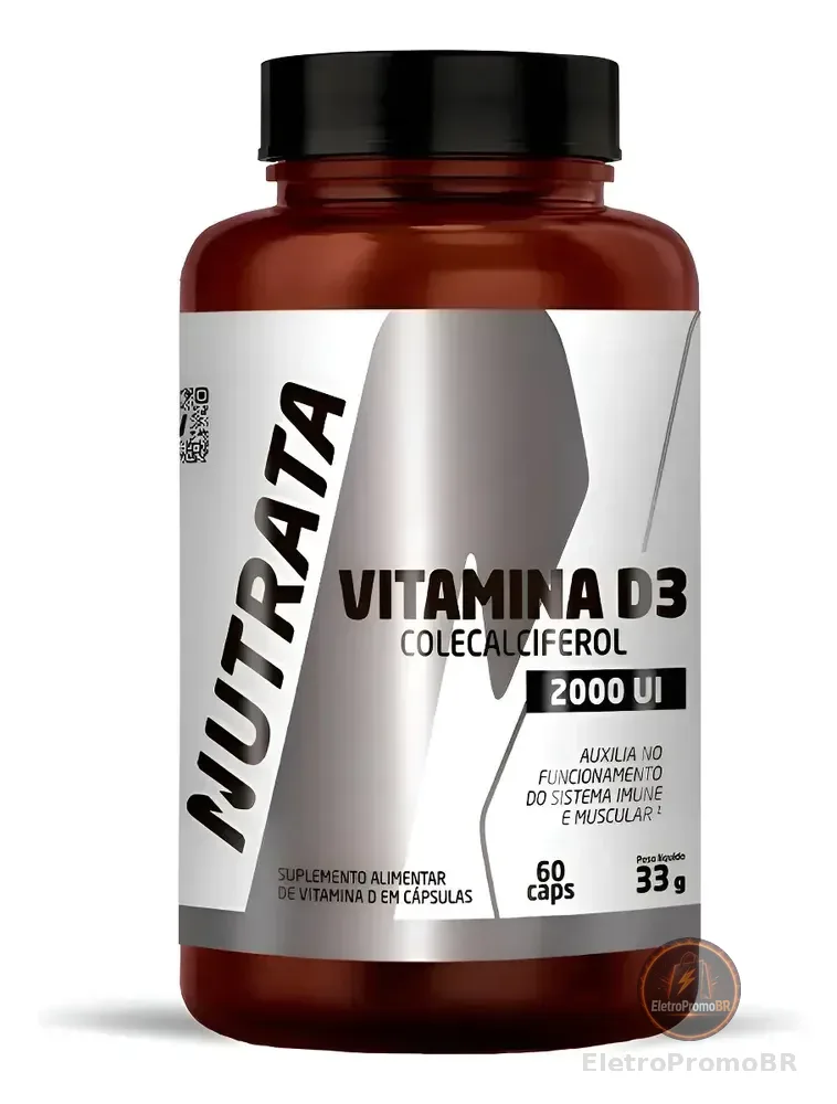 Vitamina D3 2000ui 60 Cápsulas Nutrata