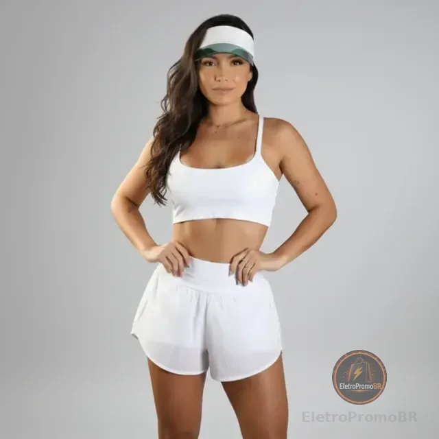 Conjunto Feminino Box Fitness Top + Short Treino Premium