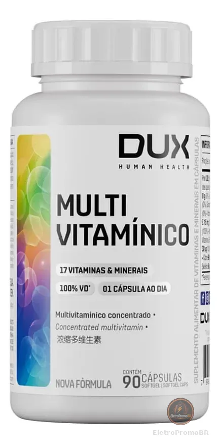 Multivitamínico 90 Cápsulas Dux Nutrition Polivitamínico