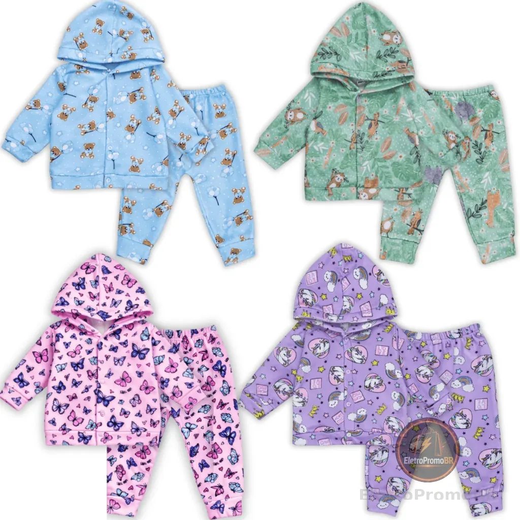 Conjunto Soft Infantil Inverno Ropa de Frio Menino E Menina