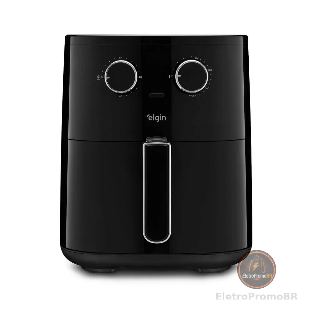 Fritadeira Air Fryer Six Fry Elgin 6,5L Cesto removível 1.500W Preta 110V