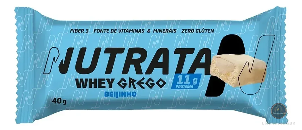 Barra Whey Grego 40g Display com 12 unidades Beijinho Nutrata