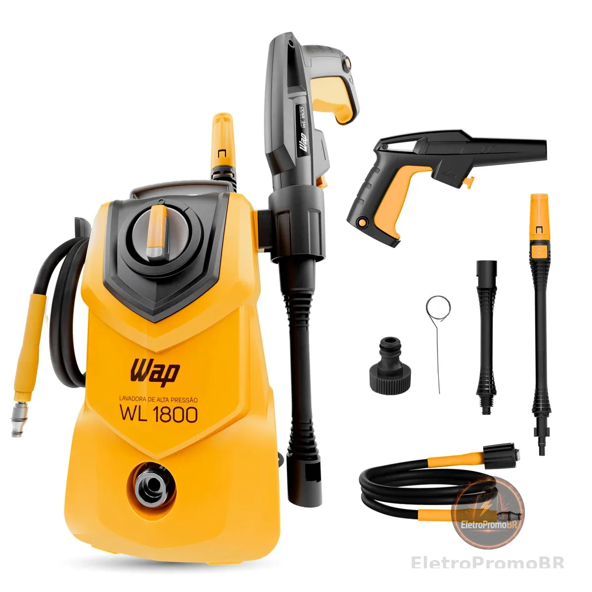 WAP Lavadora de Alta Pressão WL 1800 360L/h Portátil, com Jato em Leque e Concentrado 1500psi 1400W 127V