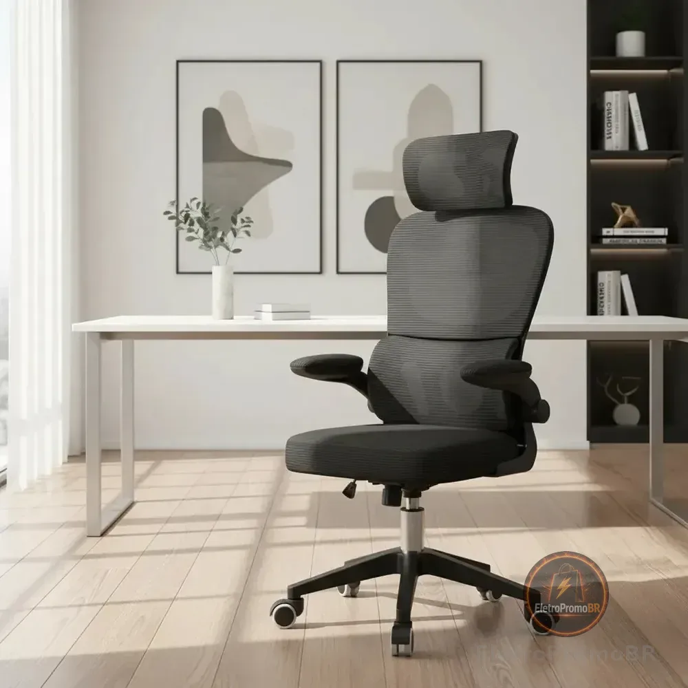 Cadeira Escritório Ergonômica Giratória com Apoio Lombar da Python Fly