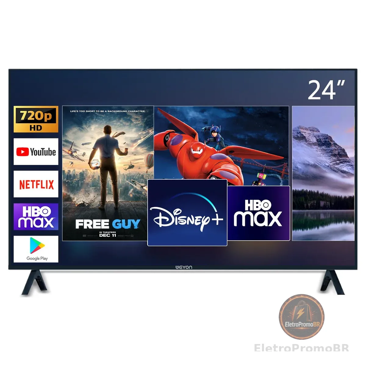 Smart Tv 24 Led Hd Weyon Android Tv Hdmi Usb Wifi 100/240v