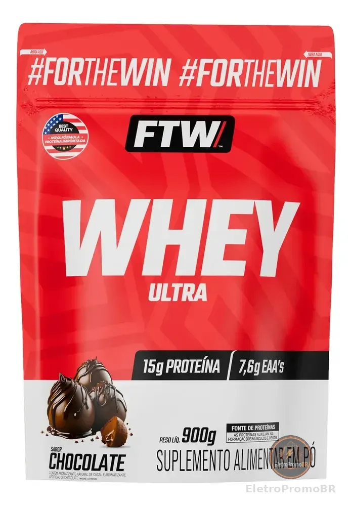 Whey Protein Ultra Refil 900g Sabor Chocolate - FTW