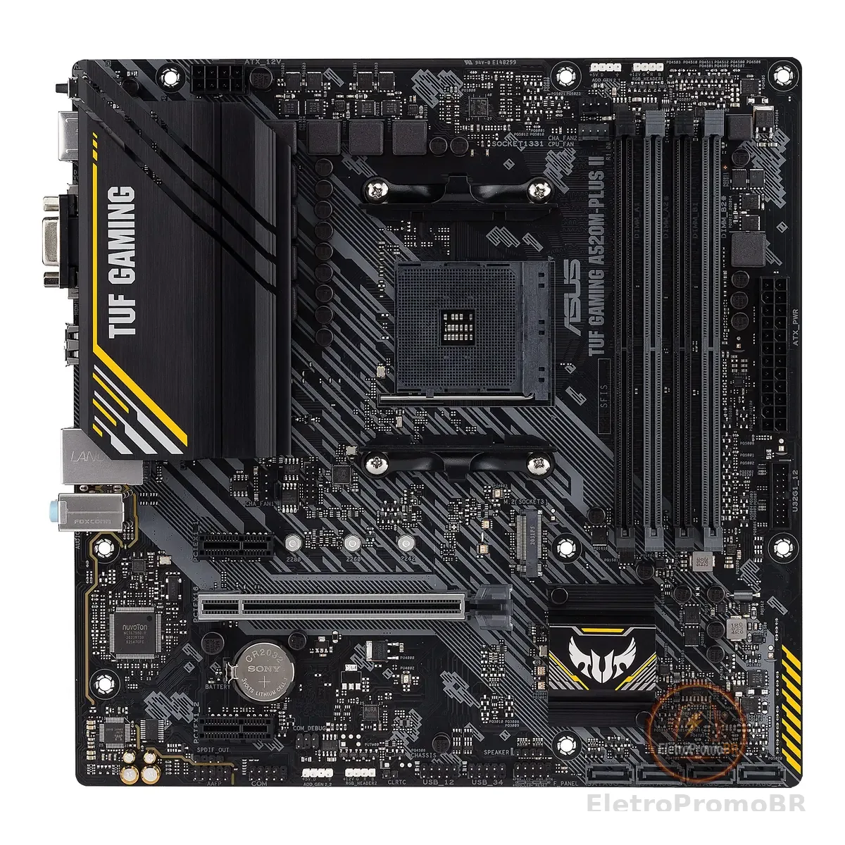 Placa Mãe Asus TUF GAMING A520M-PLUS II (AM4/4xDDR4/HDMI/DisplayPort/D-Sub/M.2/USB 3.2)