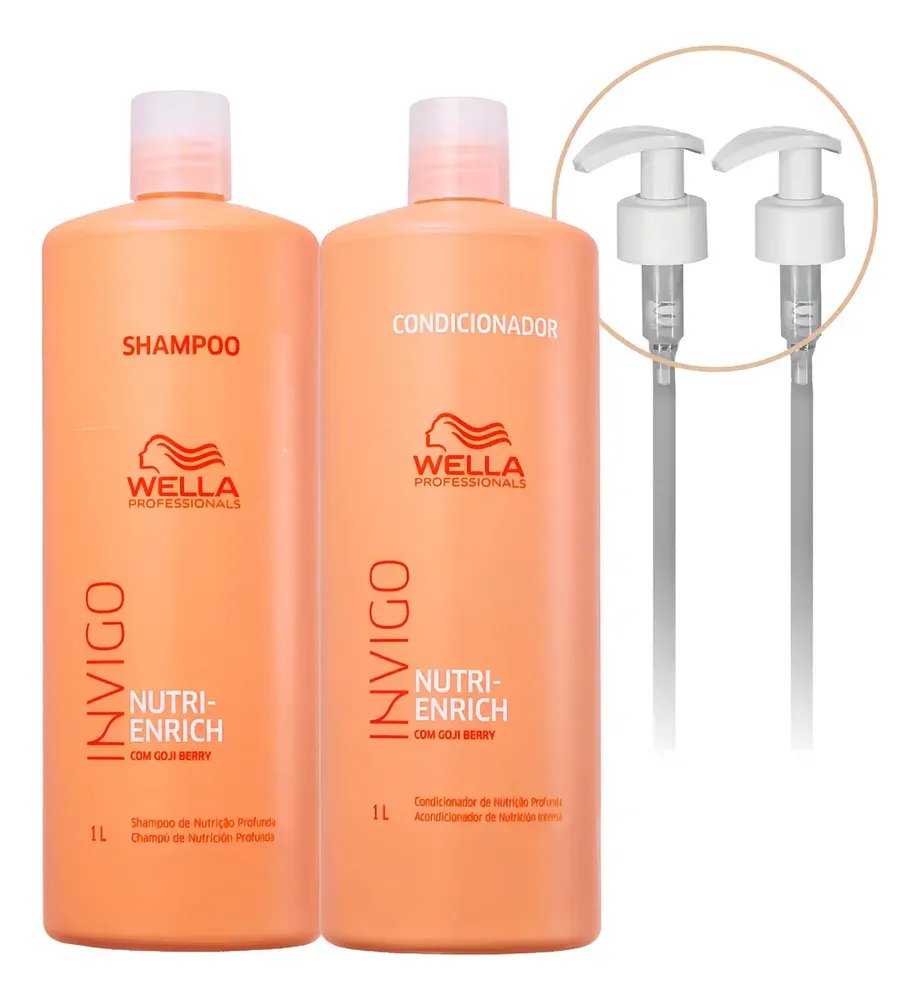 Kit Wella Invigo Nutri Enrich Shampoo Condicionador E Válvulas