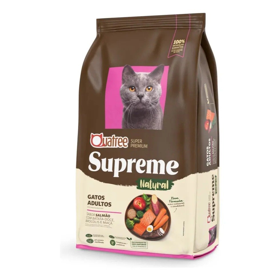 Ração Quatree Supreme Gatos Adultos Salmão Batata Doce 10,1kg
