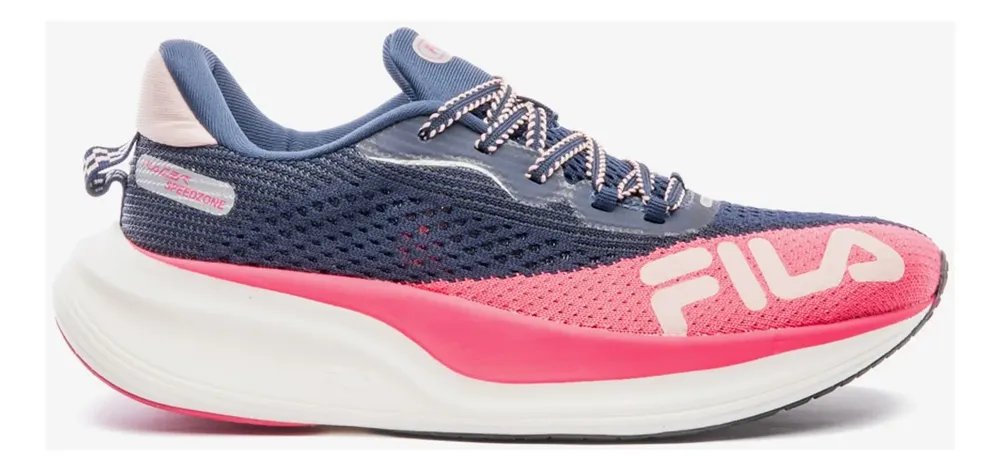 Tenis De Corrida Fila Racer Speedzone Feminino Original Marinho Geométrico 36 Br