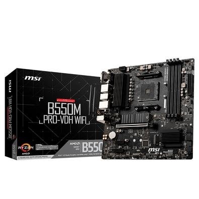 Placa-Mãe MSI B550M Pro-VDH WiFi, AMD AM4, mATX, DDR4, Preto - B550M PRO-VDH WIFI