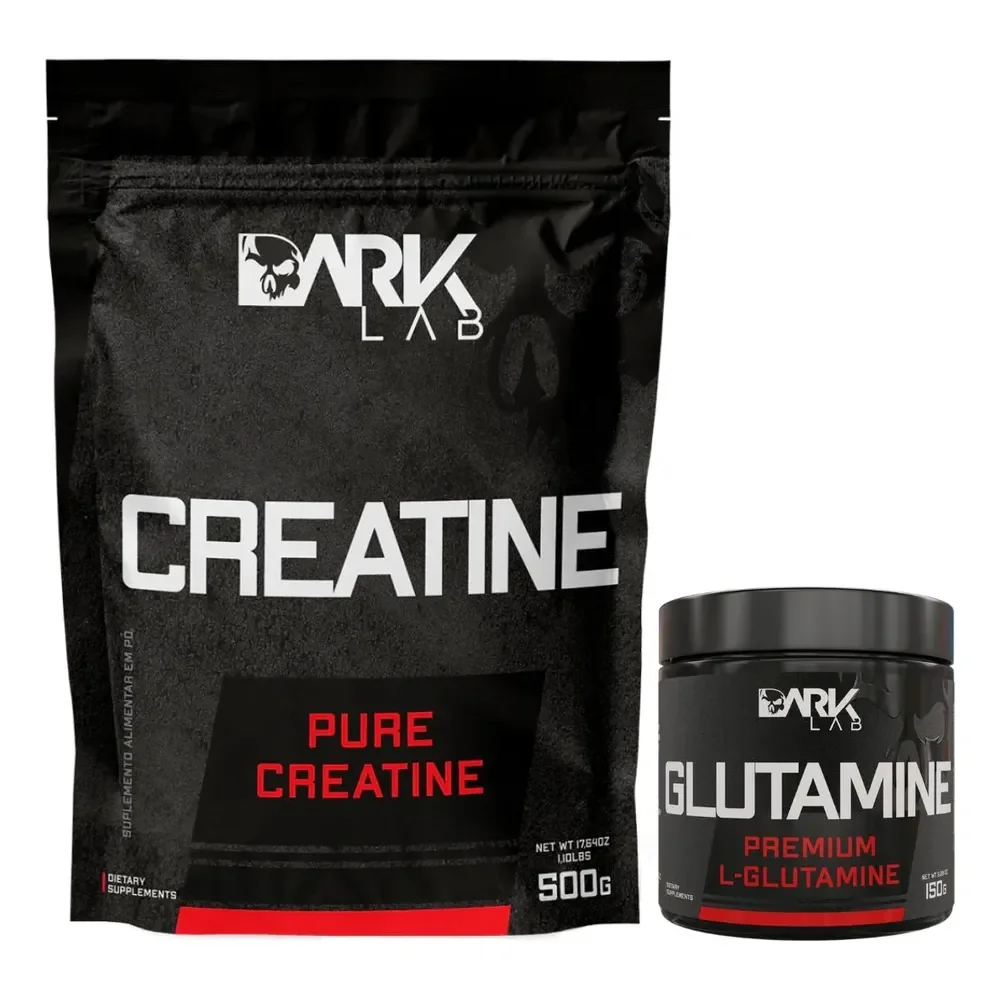Kit Creatina Pura 500g + Glutamina 150g Dark Lab