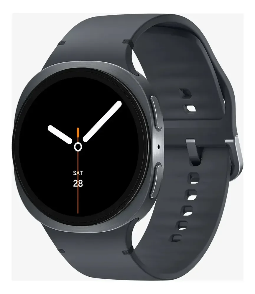 Smartwatch Samsung Galaxy Watch 8 40mm BT GPS, Branco com Pulseira Milanês Cinza-escuro