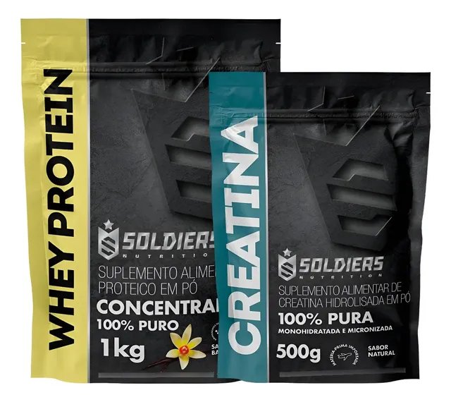 Kit: Whey Concentrado 1kg + Creatina Monohidratada 500g