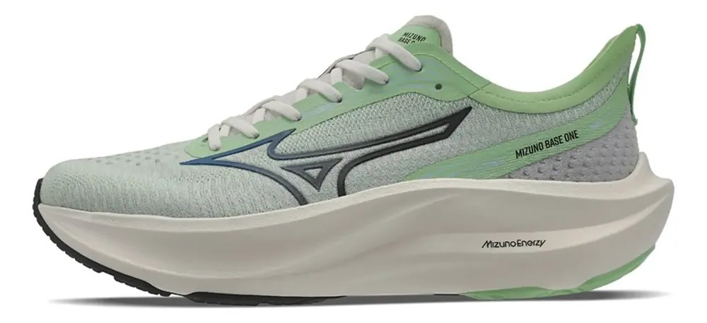 Tênis Mizuno Esportivo Corrida Treino Base One Energy Leve Verde-claro Mesh 38