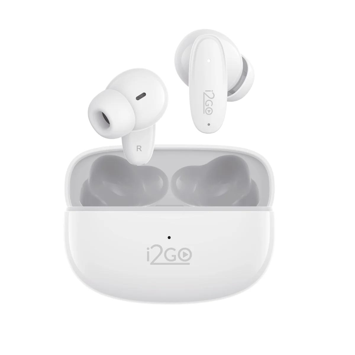 I2GO, Fone de Ouvido, Bluetooth 5.3, TWS, Air Buds GO 2.0, Controle Touch, 40 Horas totais de Bateria, Microfone com ENC, Isolamento Acústico, Branco, i2GO Plus