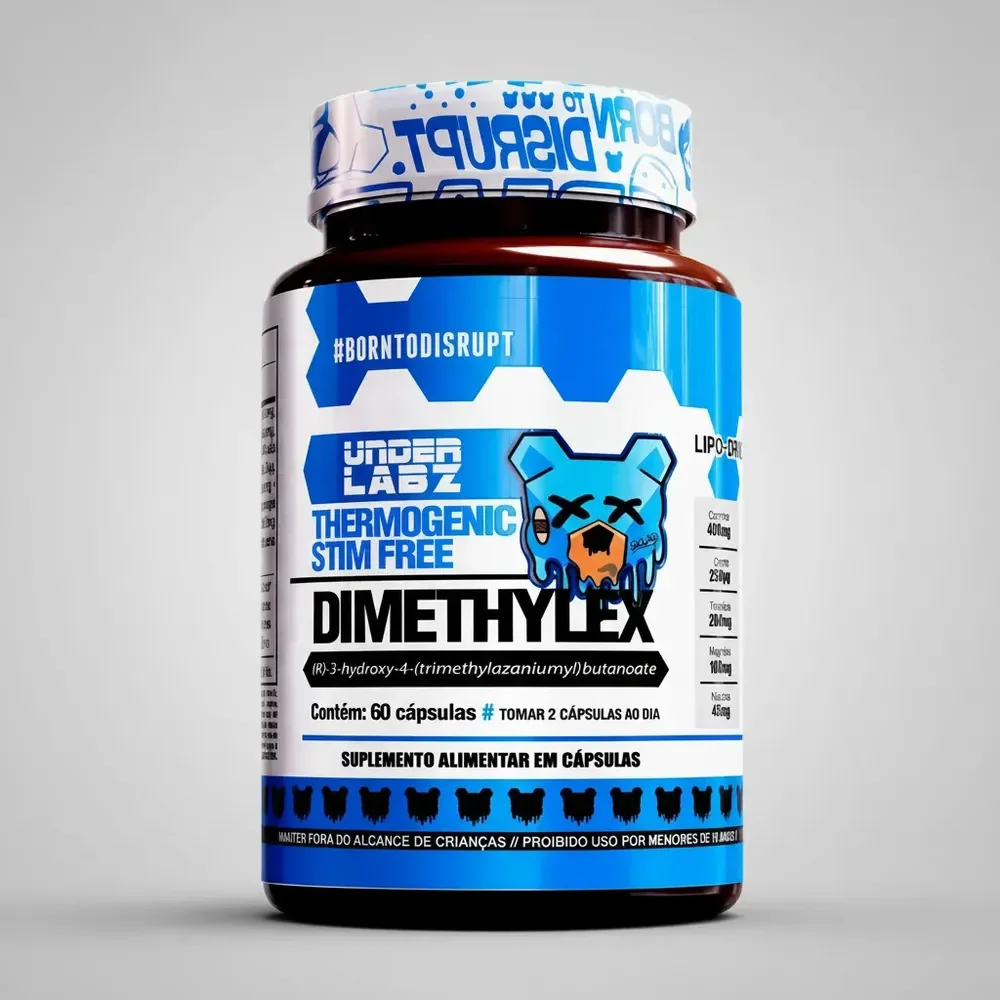 Termogênico Under Labz Dimethylex Stim Free S/ Cafeína 60cps Sem Sabor