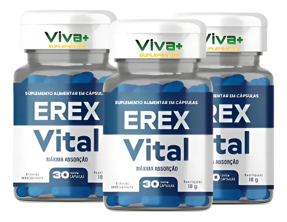 Erexvital Aminoácidos Em Cápsulas - Suplemento Encapsulado Sem Sabor